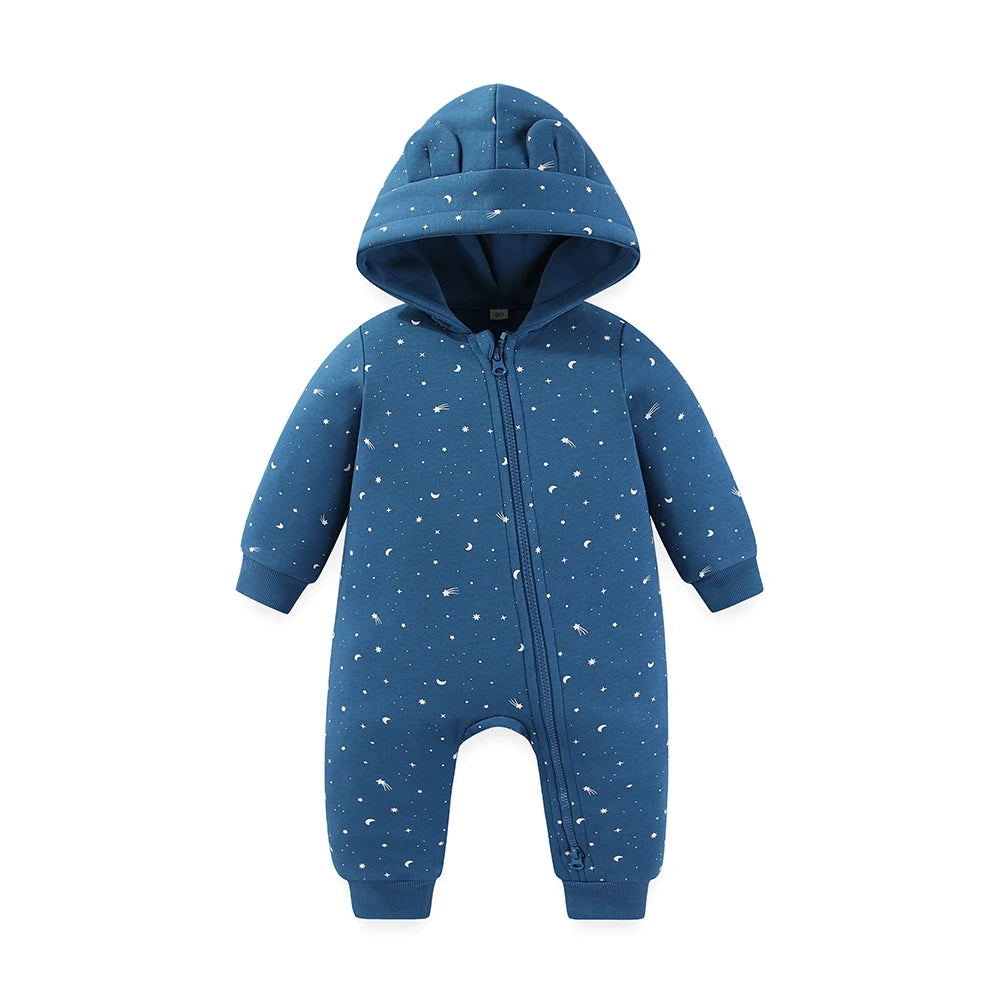 Solid Long Sleeve Warm Rompers