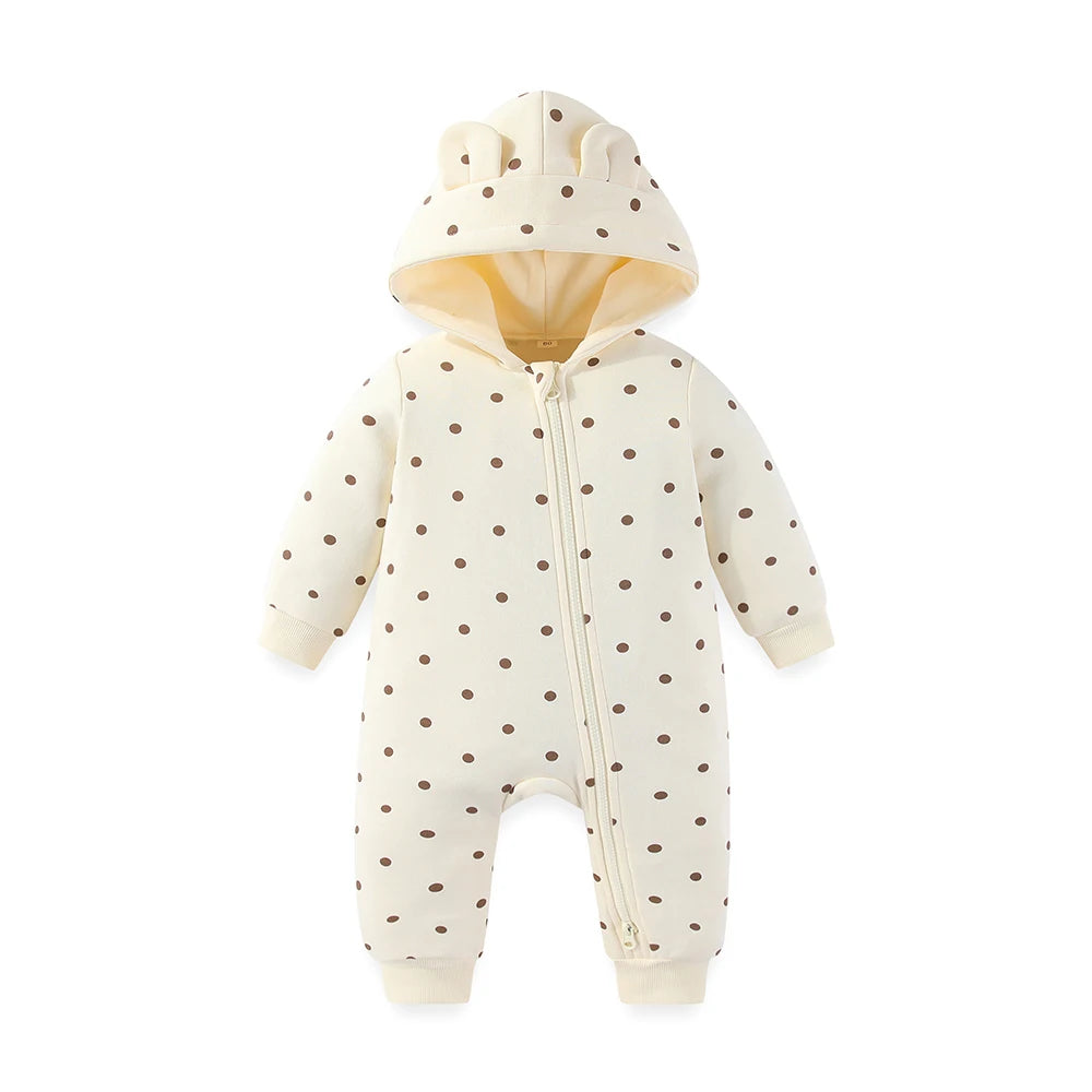 Solid Long Sleeve Warm Rompers