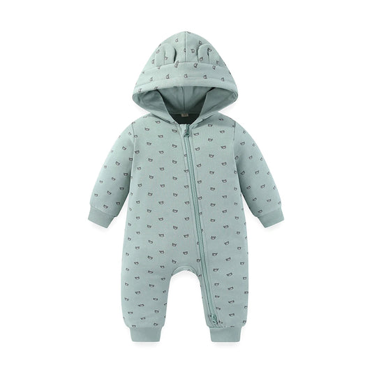 Solid Long Sleeve Warm Rompers